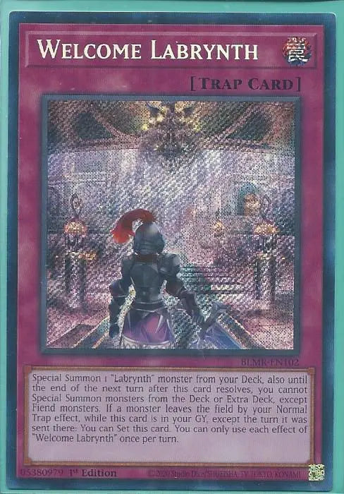 Yugioh - Welcome Labrynth *Secret Rare* BLMR-EN102 (NM)