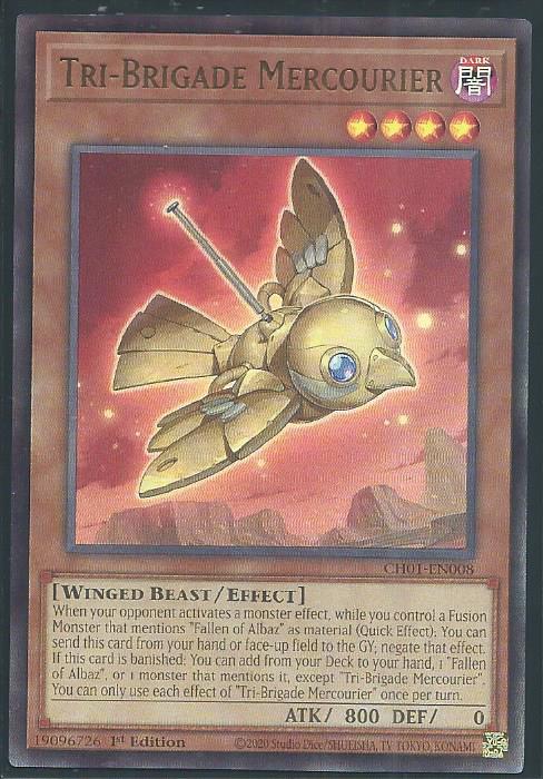 Yugioh - Tri-Brigade Mercourier *Ultra Rare* CH01-EN008 (NM)