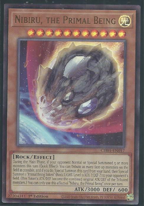 Yugioh - Nibiru, The Primal Being *Ultra Rare* CH01-EN017 (NM)