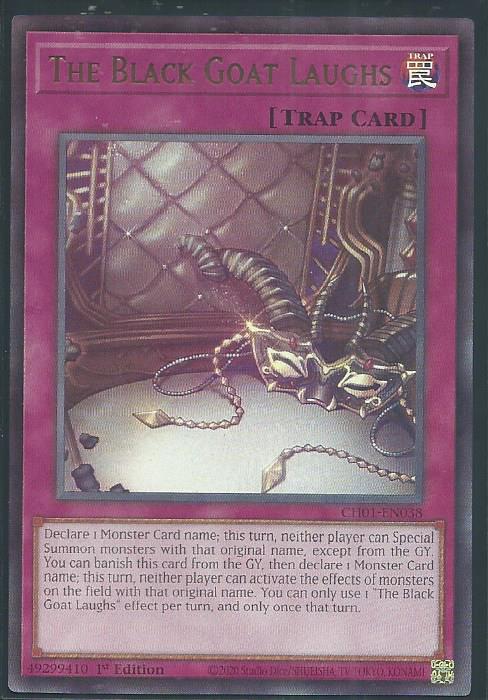 Yugioh - The Black Goat Laughs *Ultra Rare* CH01-EN038 (NM)