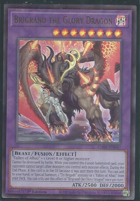 Yugioh - Brigrand The Glory Dragon *Ultra Rare* CH01-EN047 (NM)