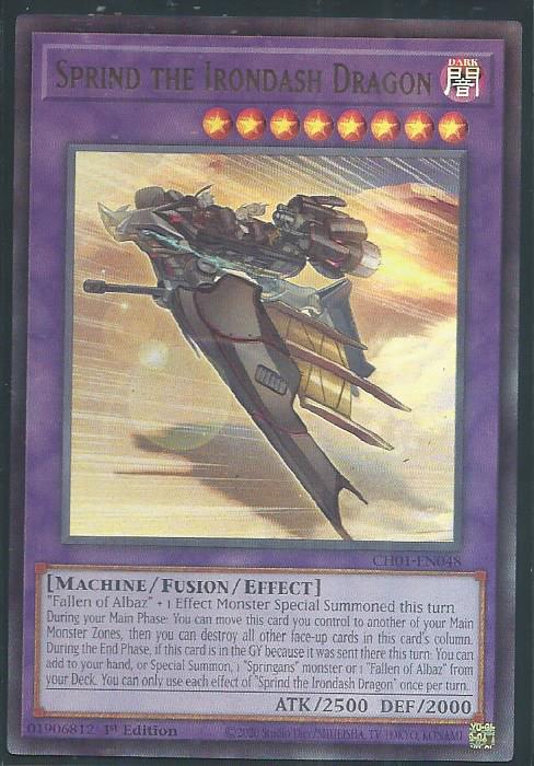 Yugioh - Sprind The Irondash Dragon *Ultra Rare* CH01-EN048 (NM)