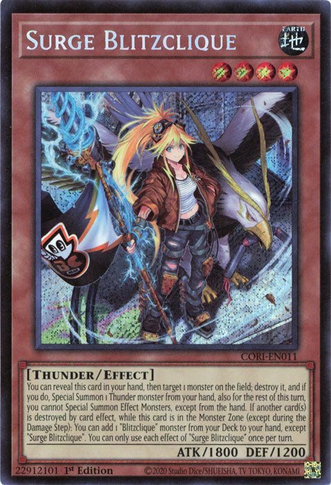 Yugioh - Surge Blitzclique *Secret Rare* CORI-EN011 (NM)