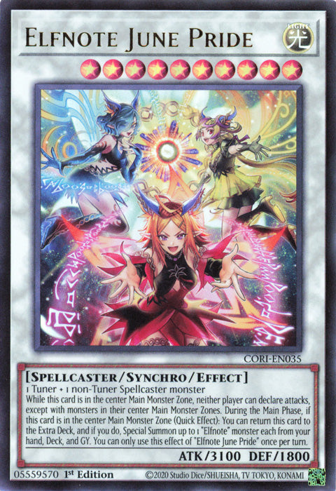 Yugioh - Elfnote June Pride *Ultra Rare* CORI-EN035 (NM)