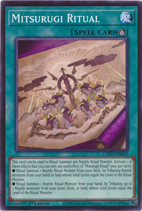 Yugioh - Mitsurugi Ritual *Common* L26D-ENM15 (NM)