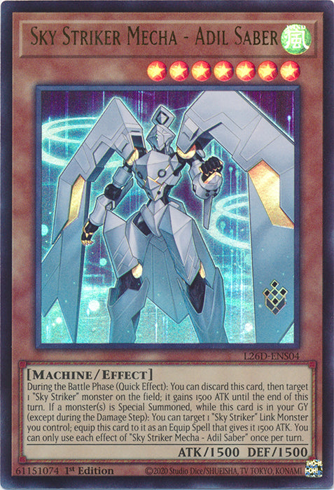 Yugioh - Sky Striker Mecha - Adil Saber *Ultra Rare* L26D-ENS04 (NM)