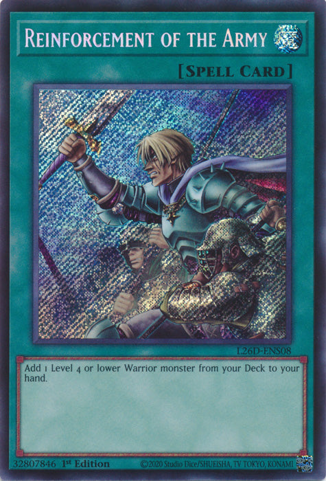 Yugioh - Reinforcement of the Army *Secret Rare* L26D-ENS08 (NM)