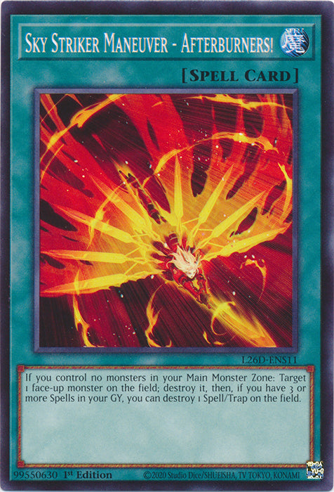 Yugioh - Sky Striker Maneuver - Afterburners! *Common* L26D-ENS11 (NM)