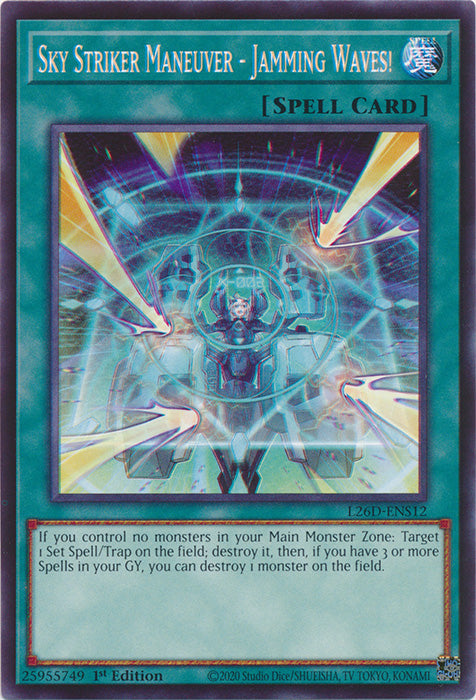 Yugioh - Sky Striker Maneuver - Jamming Waves! *Common* L26D-ENS12 (NM)
