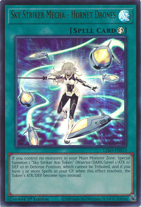 Yugioh - Sky Striker Mecha - Hornet Drones *Ultra Rare* L26D-ENS13 (NM)
