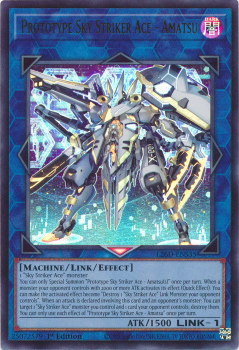 Yugioh - Prototype Sky Striker Ace - Amatsu *Ultra Rare* L26D-ENS35 (NM)
