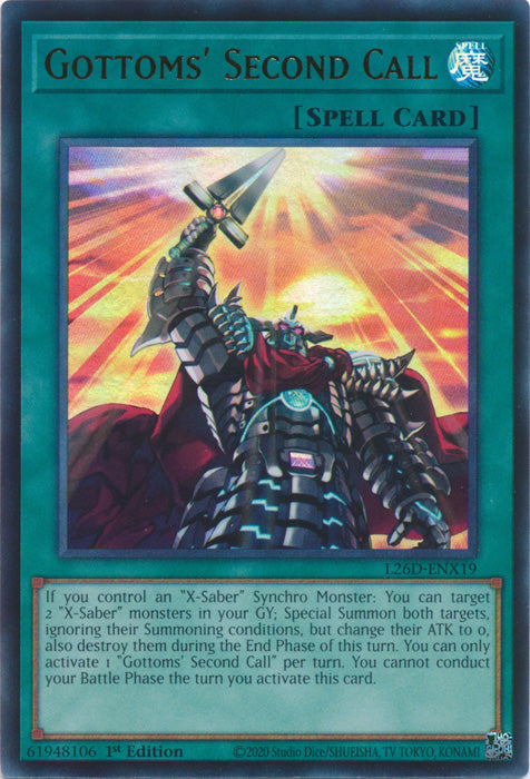 Yugioh - Gottoms' Second Call *Ultra Rare* L26D-ENX19 (NM)