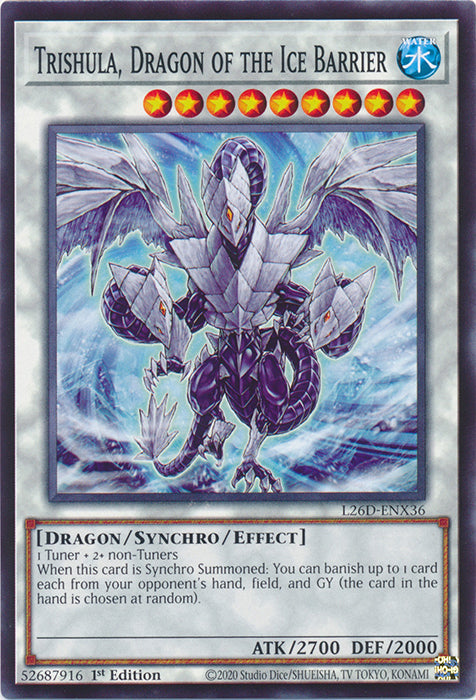 Yugioh - Trishula, Dragon of the Ice Barrier *Common* L26D-ENX36 (NM)