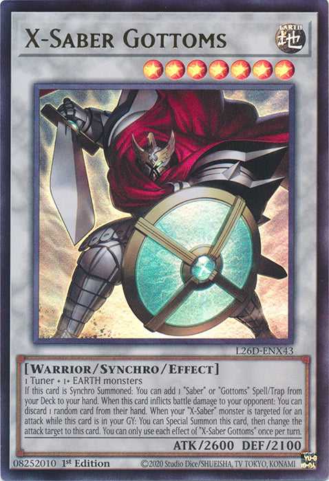 Yugioh - X-Saber Gottoms *Ultra Rare* L26D-ENX43 (NM)