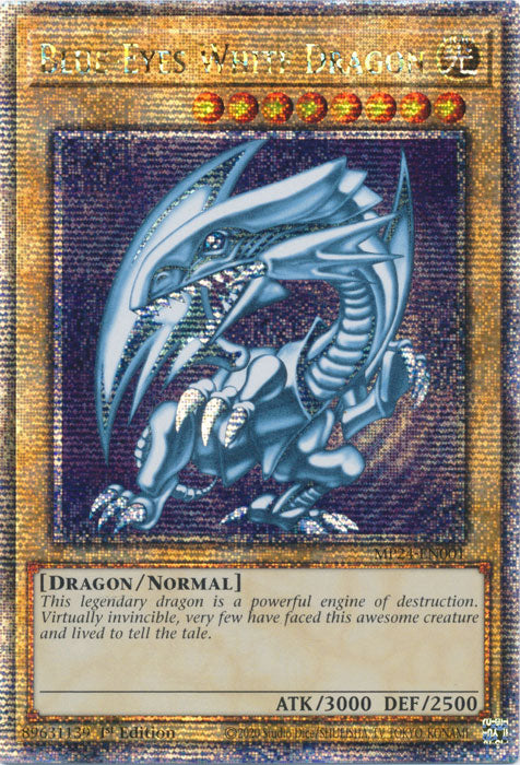 Yugioh - Blue-Eyes White Dragon *Quarter Century Secret Rare* MP24-EN001 (NM)
