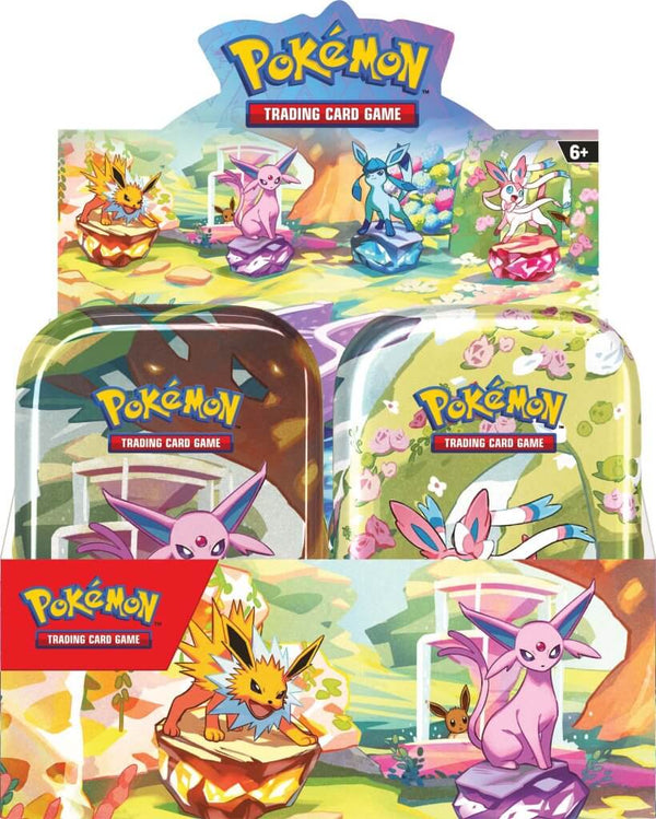 Pokemon - Scarlet & Violet 8.5 Prismatic Evolutions Mini Tin Display Case (8 Tins)