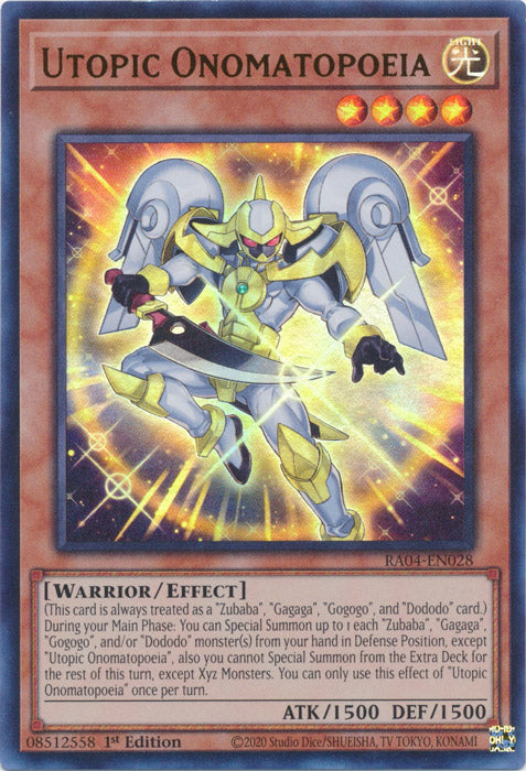 Yugioh - Utopic Onomatopoeia *Select Rarity* RA04-EN028 (NM)
