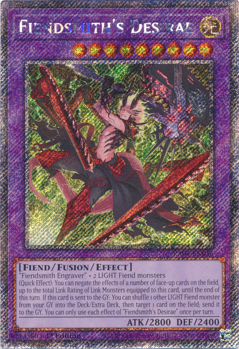 Yugioh - Fiendsmith’s Desirae *Select Rarity* RA04-EN056 (NM)