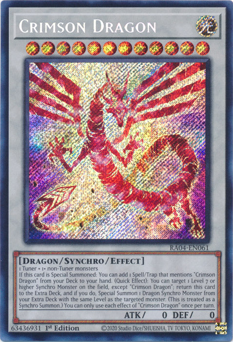Yugioh - Crimson Dragon *Select Rarity* RA04-EN061 (NM)