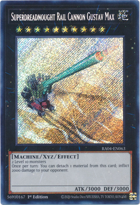 Yugioh - Superdreadnought Rail Cannon Gustav Max *Select Rarity* RA04-EN063 (NM)