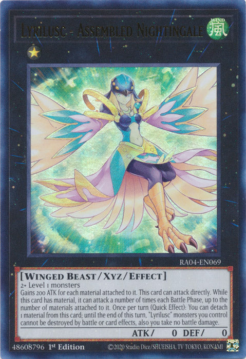 Yugioh - Lyrilusc – Assembled Nightingale *Select Rarity* RA04-EN069 (NM)