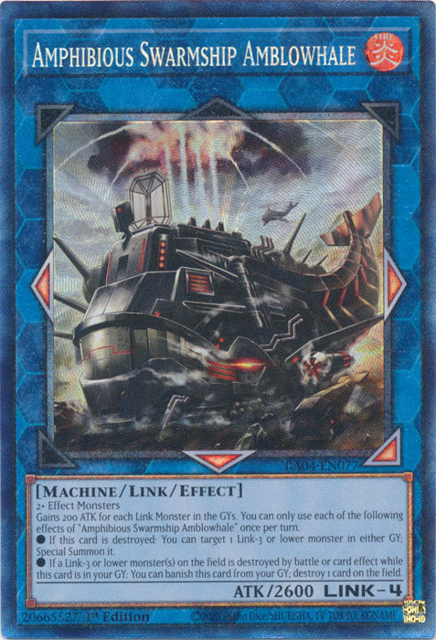 Yugioh - Amphibious Swarmship Amblowhale *Select Rarity* RA04-EN077 (NM)