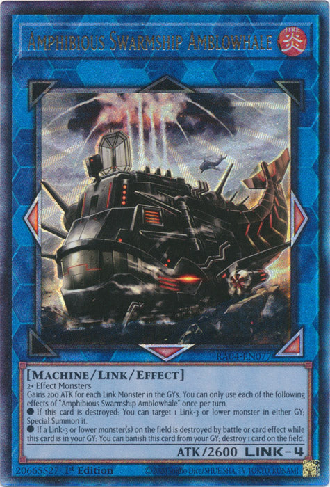 Yugioh - Amphibious Swarmship Amblowhale *Select Rarity* RA04-EN077 (NM)