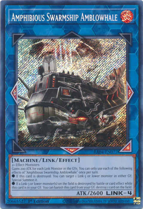 Yugioh - Amphibious Swarmship Amblowhale *Select Rarity* RA04-EN077 (NM)