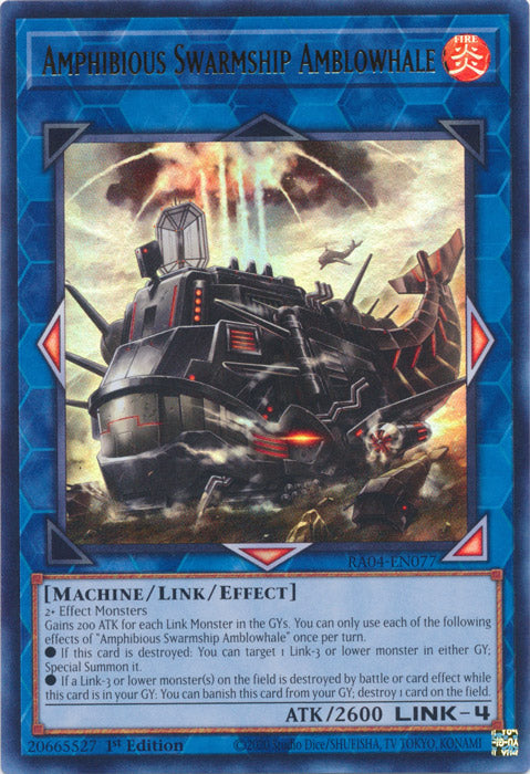 Yugioh - Amphibious Swarmship Amblowhale *Select Rarity* RA04-EN077 (NM)