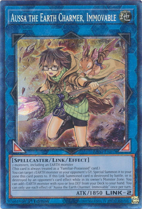 Yugioh - Aussa the Earth Charmer, Immovable *Select Rarity* RA04-EN078 (NM)