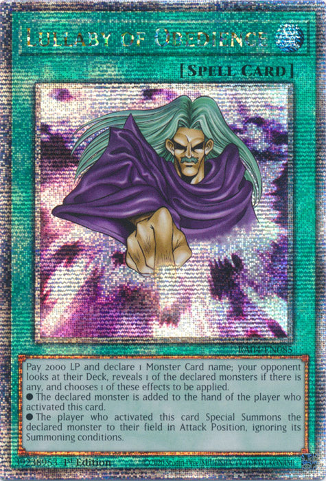 Yugioh - Lullaby of Obedience *Select Rarity* RA04-EN085 (NM)