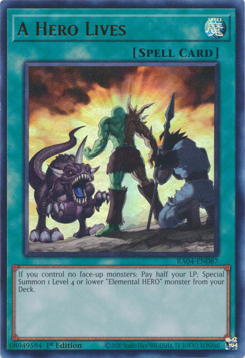Yugioh - A Hero Lives *Select Rarity* RA04-EN087 (NM)