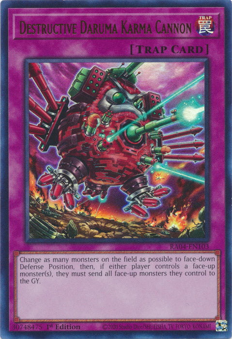Yugioh - Destructive Daruma Karma Cannon *Select Rarity* RA04-EN103 (NM)