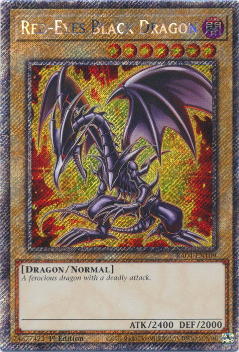Yugioh - Red-Eyes Black Dragon (MP22 Art) *Platinum Secret Rare* RA04-EN109 (NM)