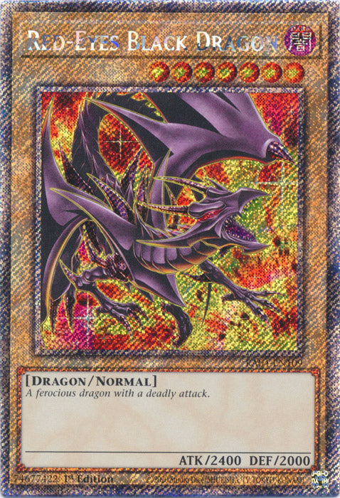 Yugioh - Red-Eyes Black Dragon (MP24 Art) *Platinum Secret Rare* RA04-EN109 (NM)