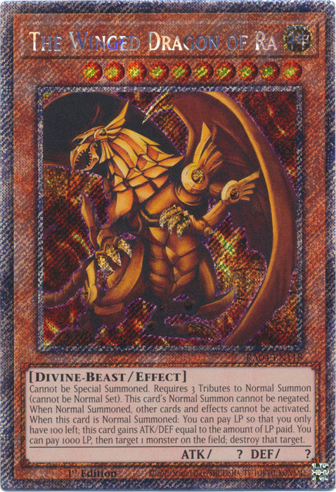 Yugioh - The Winged Dragon of Ra *Platinum Secret Rare* RA04-EN118 (NM)