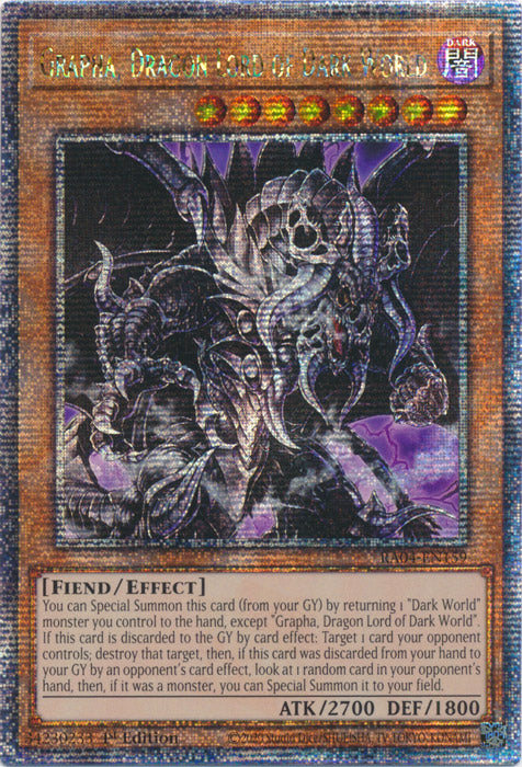 Yugioh - Grapha, Dragon Lord of Dark World *Select Rarity* RA04-EN159 (NM)