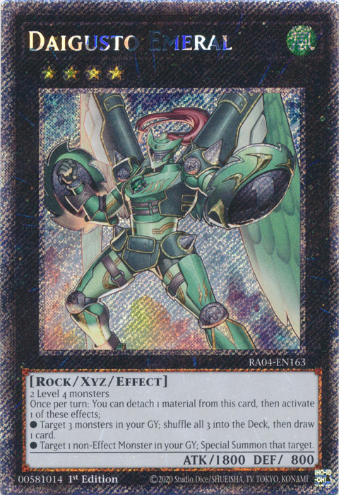 Yugioh - Daigusto Emeral *Platinum Secret Rare* RA04-EN163 (NM)