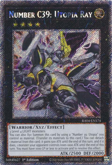 Yugioh - Number C39: Utopia Ray *Platinum Secret Rare* RA04-EN174 (NM)