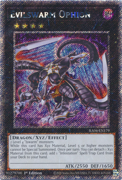 Yugioh - Evilswarm Ophion *Platinum Secret Rare* RA04-EN179 (NM)