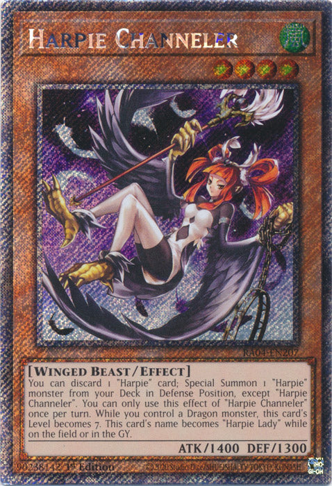 Yugioh - Harpie Channeler *Platinum Secret Rare* RA04-EN207 (NM)
