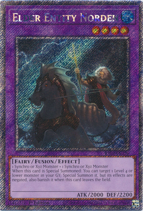 Yugioh - Elder Entity Norden *Platinum Secret Rare* RA04-EN226 (NM)