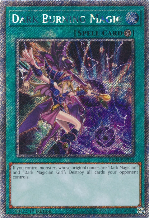 Yugioh - Dark Burning Magic *Platinum Secret Rare* RA04-EN246 (NM)