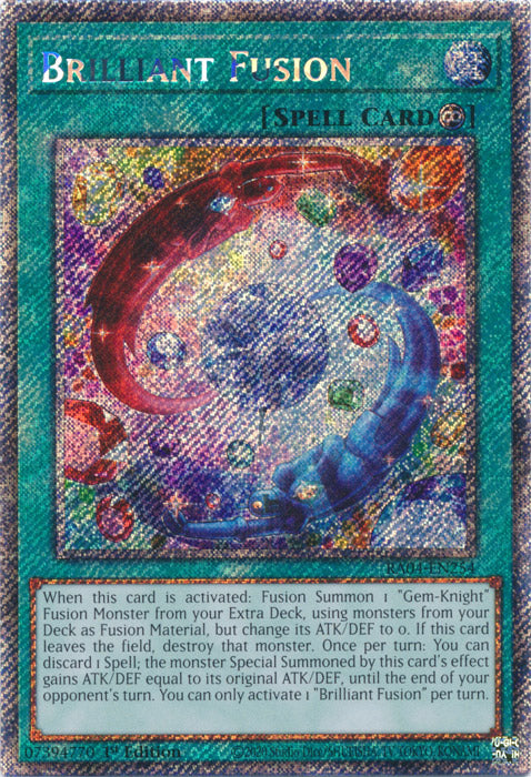 Yugioh - Brilliant Fusion *Platinum Secret Rare* RA04-EN254 (NM)