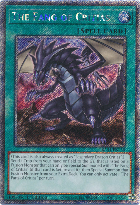 Yugioh - The Fang of Critias *Platinum Secret Rare* RA04-EN255 (NM)