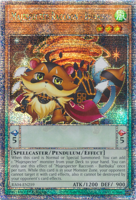 Yugioh - Majespecter Raccoon – Bunbuku *Select Rarity* RA04-EN259 (NM)
