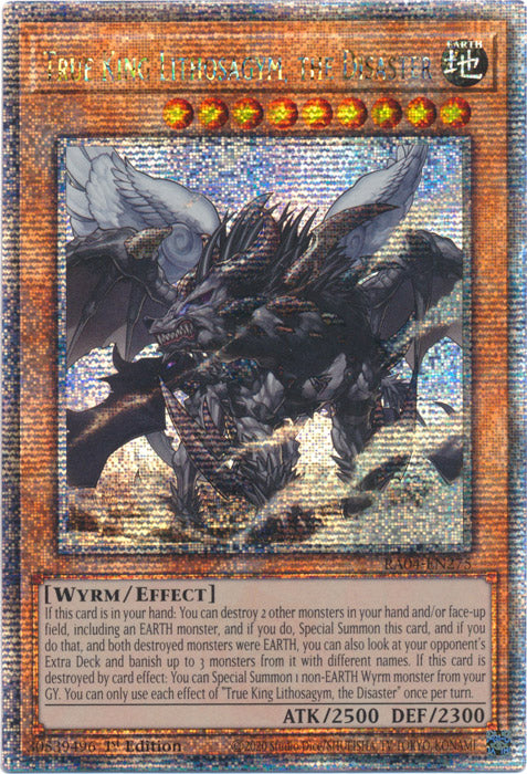 Yugioh - True King Lithosagym, the Disaster *Select Rarity* RA04-EN275 (NM)