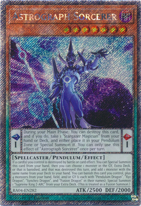 Yugioh - Astrograph Sorcerer *Platinum Secret Rare* RA04-EN282 (NM)