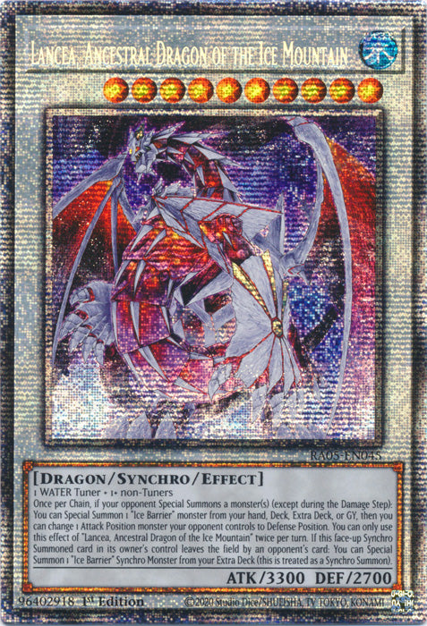Yugioh - Lancea, Ancestral Dragon of the Ice Mountain *Select Rarity* RA05-EN045 (NM)