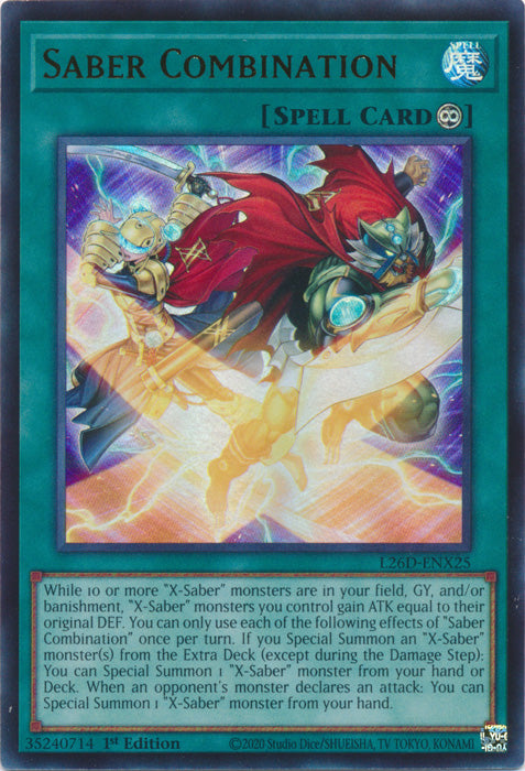 Yugioh - Saber Combination *Ultra Rare* L26D-ENX25 (NM)